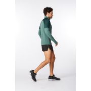 2XU - bluza tehnica pentru barbati maneca lunga cu fermoar 1/2 - Light Speed 1/2 Zip - verde deschis verde inchis sage reflectorizant