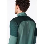 2XU - bluza tehnica pentru barbati maneca lunga cu fermoar 1/2 - Light Speed 1/2 Zip - verde deschis verde inchis sage reflectorizant