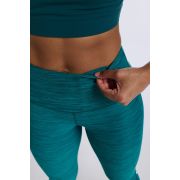 2XU - colanti compresie lungi femei Motion Print Mid Rise Compression Tights - verde inchis deep jade marled