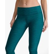 2XU - colanti compresie lungi femei Motion Print Mid Rise Compression Tights - verde inchis deep jade marled
