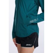 2XU - jacheta impermeabila cu elemente reflectorizante - Light Speed Waterproof Jacket - albastra jade