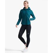 2XU - jacheta impermeabila cu elemente reflectorizante - Light Speed Waterproof Jacket - albastra jade