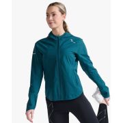 2XU - jacheta impermeabila cu elemente reflectorizante - Light Speed Waterproof Jacket - albastra jade