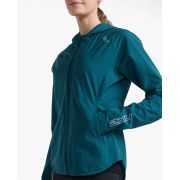2XU - jacheta impermeabila cu elemente reflectorizante - Light Speed Waterproof Jacket - albastra jade