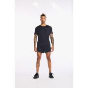 2XU - tricou tehnic pentru barbati Light Speed Tech Tee - negru gri reflectorizant