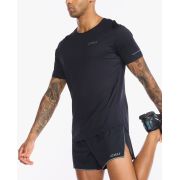 2XU - tricou tehnic pentru barbati Light Speed Tech Tee - negru gri reflectorizant