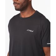 2XU - tricou tehnic pentru barbati Light Speed Tech Tee - negru gri reflectorizant