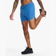2XU - Pantaloni scurti de alergare pentru barbati Aero 5" Shorts - albastru intens Starling Medival reflectorizant