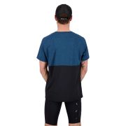 2XU - tricou tehnic pentru barbati Motion Color Block Tee - albastru Aquamarine negru