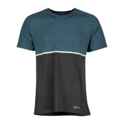 2XU - tricou tehnic pentru barbati Motion Color Block Tee - albastru Aquamarine negru
