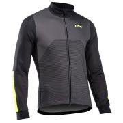 Northwave - jacheta ciclism pentru barbati iarna sau vreme rece Blade 2 Total Protection - gri inchis galben fluo