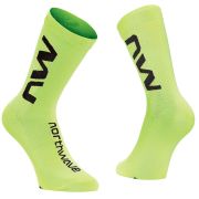 Northwave - sosete ciclism extreme air mid socks - galben fluo negru