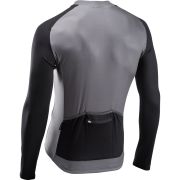 Northwave - bluza ciclism pentru barbati maneca lunga Blade 4 jersey - gri inchis gri deschis galben fluo