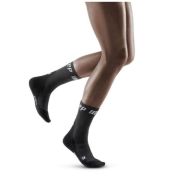 CEP - sosete scurte compresie 18cm pentru femei iarna Winter Short Socks - gri negru