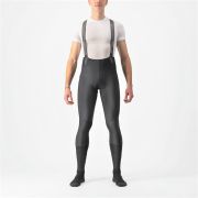 Castelli - pantaloni lungi ciclism pentru barbati cu bretele Semifreddo Bibtights - negru