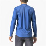 Castelli - tricou ciclism pentru barbati, maneca lunga Trail Tech LS Tee jersey - albastru electric negru