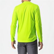Castelli - tricou ciclism pentru barbati, maneca lunga Trail Tech LS Tee jersey - galben electric fluo lime negru