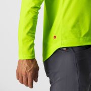 Castelli - tricou ciclism pentru barbati, maneca lunga Trail Tech LS Tee jersey - galben electric fluo lime negru