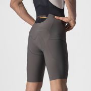 Castelli - pantaloni scurti pentru ciclism cu bretele Unlimited Bibshort - gri inchis forest negru
