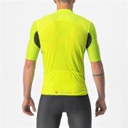 Castelli - tricou pentru ciclism cu maneca scurta Endurance Elite Jersey - galben fluo negru