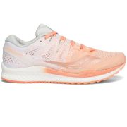 Saucony - pantofi alergare pentru femei Freedom Iso 2 - alb portocaliu deschis piersica