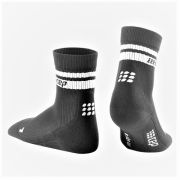 CEP - Sosete medii compresie 18cm pentru barbati Mid Cut 80s - negru alb