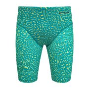 Orca - costum inot pentru barbati tip jammer - verde turcoaz galben