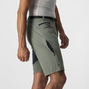 Castelli - pantaloni ciclism scurti si largi pentru barbati Unlimited Trail Baggy Short - verde army padure negru