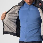 Castelli - vesta ciclism pentru barbati Unlimited Puffy Vest - gri inchis negru argintiu