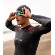 Orca - costum neopren triatlon pentru barbati Apex Float wetsuit - negru rosu buoyancy
