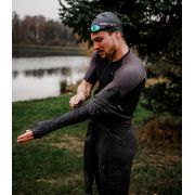 Orca - costum neopren triatlon pentru barbati Athlex Flow Triathlon Wetsuit negru argintiu