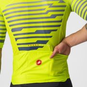 Castelli - tricou pentru ciclism cu maneca scurta Climbers 3.0 SL jersey - galben fluo gri reflect