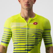 Castelli - tricou pentru ciclism cu maneca scurta Climbers 3.0 SL jersey - galben fluo gri reflect