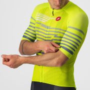 Castelli - tricou pentru ciclism cu maneca scurta Climbers 3.0 SL jersey - galben fluo gri reflect