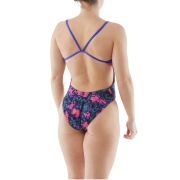 TYR - costum baie intreg pentru femei Cutoutfit Spiritfire - mov roz multicolor