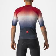 Castelli - Tricou ciclism barbati, maneca scurta Aero Race 6.0 - Rosu Alb Bleumarin