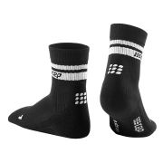 CEP - Sosete medii compresie 18cm pentru femei Mid Cut 80s - negru alb