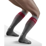 CEP - Sosete ski thermo lungi pentru femei Ski Thermo Merino Socks - gri rosu inchis