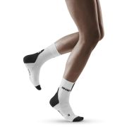 CEP - sosete scurte de compresie 16cm, pentru femei Short Socks 3.0 - alb gri inchis