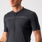 Castelli - tricou pentru ciclism cu maneca scurta Unlimited AllRoad - gri inchis antracit