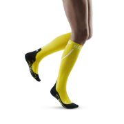 CEP - Sosete de compresie pentru femei alergare iarna Winter Run Socks - galben negru