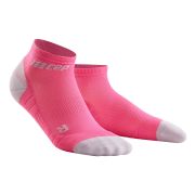 CEP - sosete de compresie peste glezna 8cm pentru femei Low Cut 3.0 - roz deschis gri