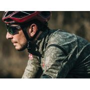 Castelli - Jacheta ciclism vreme rece si vant, maneca lunga Perfetto Ros LS jacket - camuflaj gri negru albastru rosu