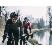 Castelli - Jacheta ciclism vreme rece si vant, maneca lunga Perfetto Ros LS jacket - camuflaj gri negru albastru rosu