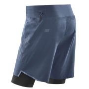 CEP - Pantaloni scurti alergare 2 in 1 pentru barbati 3.0 running shorts - albastru negru