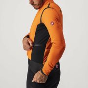 Castelli - jacheta ciclism de iarna Alpha Ros 2 Gore-Tex Infinium wind stopper - portocaliu negru