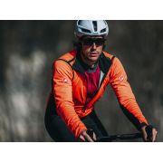 Castelli - jacheta ciclism de iarna Alpha Ros 2 Gore-Tex Infinium wind stopper - portocaliu negru