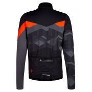 Ziener - bluza ciclism cu maneca lunga pentru barbati Nadin jersey - negru gri portocaliu
