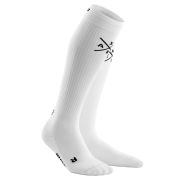 CEP - Sosete compresie alergare pentru femei Xtra mile women socks - alb negru