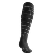 CEP - Sosete compresie cu elemente reflectorizante pentru barbati Men reflective socks - negru gri reflect